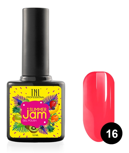 16 гель-лак для ногтей, неоновый ярко-коралловый / Summer Jam 10 мл