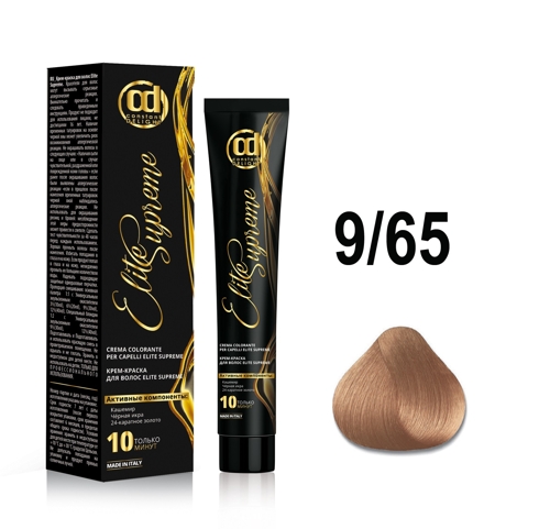 9/65 крем-краска для волос, очень светлый блонд шоколадно-золотистый / ELITE SUPREME 100 мл