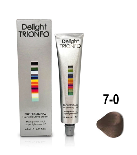 ДТ 7-0 крем-краска стойкая для волос, средне-русый натуральный / Delight TRIONFO 60 мл