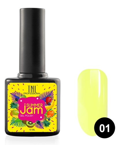 01 гель-лак для ногтей, светло-желтый / Summer Jam 10 мл