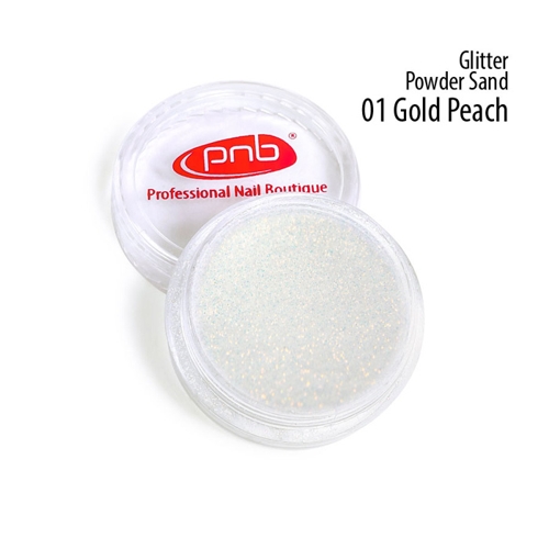 01 пудра-песок золотисто-персиковая / Glitter Sand Powder PNB, Gold Peach 1 г