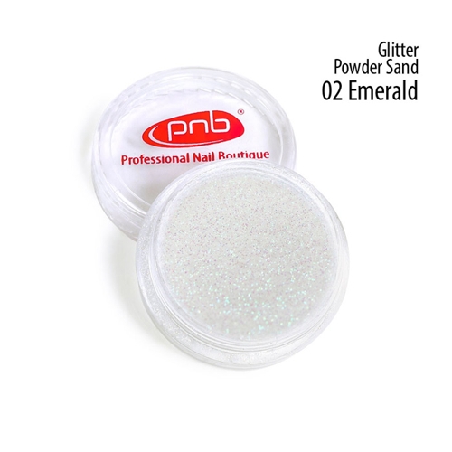 02 пудра-песок изумрудная / Glitter Sand Powder PNB, Emerald 1 г