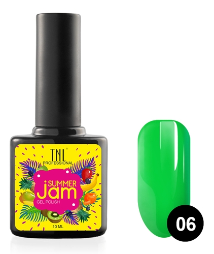 06 гель-лак для ногтей, неоновый зеленый / Summer Jam 10 мл