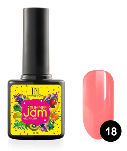 18 гель-лак для ногтей, неоновый светло-коралловый / Summer Jam 10 мл