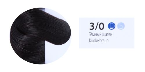 3/0 краска для волос, темный шатен / DE LUXE 60 мл