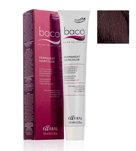 6.32 краска для волос, темный золотисто-фиолетовый блондин / BACO COLOR 100 мл