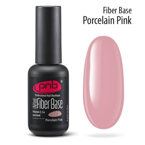 База файбер фарфоровый розовый / Fiber Base PNB UV/LED, Porcelain Pink 8 мл
