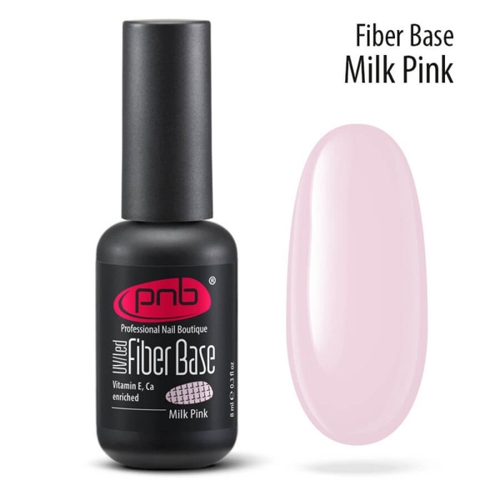 База файбер молочно-розовая / Fiber Base PNB UV/LED, Milk Pink 8 мл