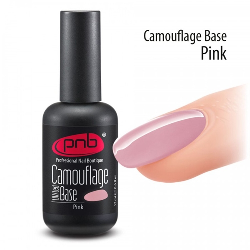 База каучуковая камуфлирующая розовая / Camouflage Base PNB UV/LED, Pink 17 мл