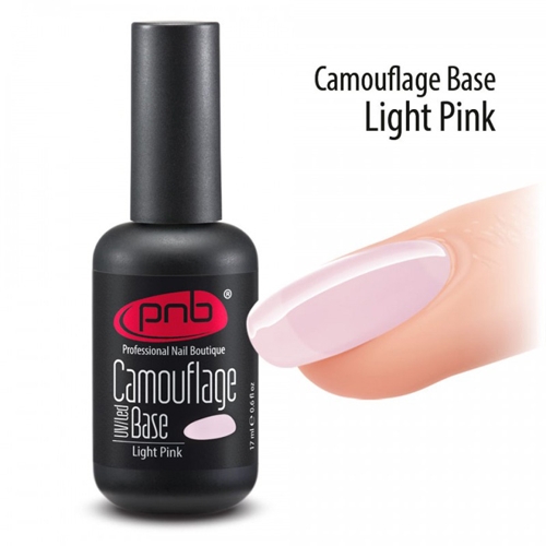 База каучуковая камуфлирующая светло-розовая / Camouflage Base PNB UV/LED, Light Pink 8 мл