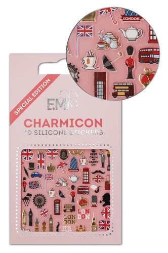 Декор для ногтей Англия / Charmicon 3D Silicone Stickers