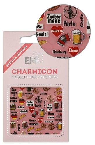 Декор для ногтей Германия 1 / Charmicon 3D Silicone Stickers