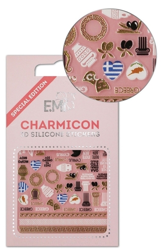 Декор для ногтей Греция / Charmicon 3D Silicone Stickers