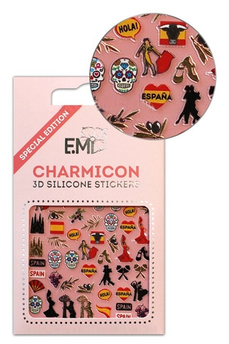 Декор для ногтей Испания 1 / Charmicon 3D Silicone Stickers