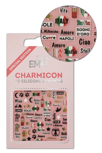 Декор для ногтей Италия 1 / Charmicon 3D Silicone Stickers