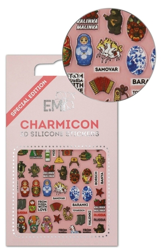 Декор для ногтей Россия 1 / Charmicon 3D Silicone Stickers