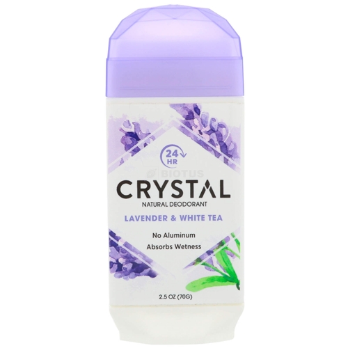 Дезодорант твёрдый невидимый, лаванда и белый чай / Crystal Body Deodorant 70 г