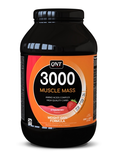 Добавка биологически активная к пище 3000 Массл масс, клубника / 3000 Muscle Mass Strawberry Flavou