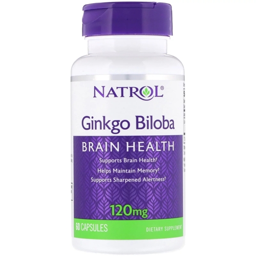 Добавка биологически активная к пище Натрол гинкго билоба / Ginkgo Biloba 120 мг 60 капсул