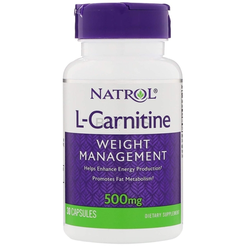 Добавка биологически активная к пище Натрол L-Карнитин / L-Carnitine 500 мг 30 капсул
