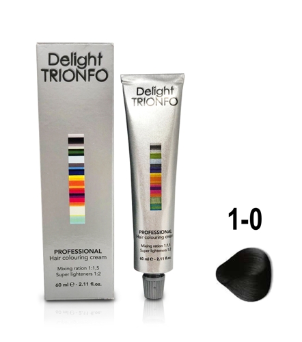 ДТ 1-0 крем-краска стойкая для волос, черный / Delight TRIONFO 60 мл