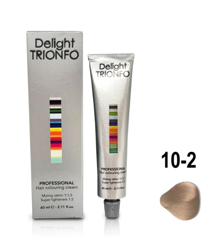 ДТ 10-2 крем-краска стойкая для волос, светлый блондин пепельный / Delight TRIONFO 60 мл