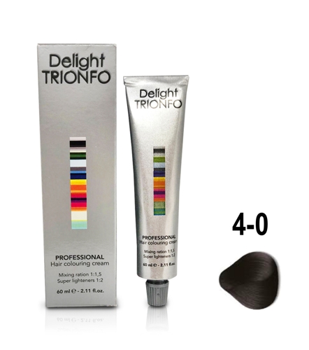 ДТ 4-0 крем-краска стойкая для волос, средне-коричневый натуральный / Delight TRIONFO 60 мл