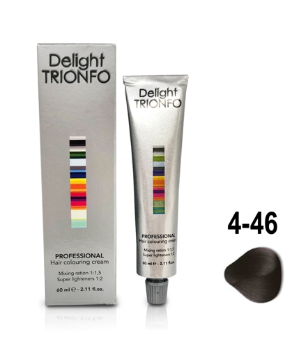 ДТ 4-46 крем-краска стойкая для волос, средне-коричневый бежевый шоколадный / Delight TRIONFO 60 мл