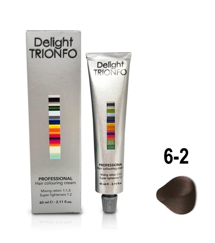 ДТ 6-2 крем-краска стойкая для волос, темно-русый пепельный / Delight TRIONFO 60 мл