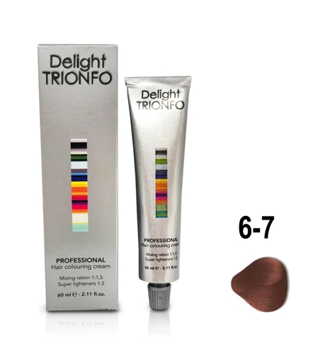 ДТ 6-7 крем-краска стойкая для волос, темно-русый медный / Delight TRIONFO 60 мл