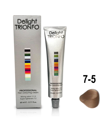 ДТ 7-5 крем-краска стойкая для волос, средне-русый золотистый / Delight TRIONFO 60 мл