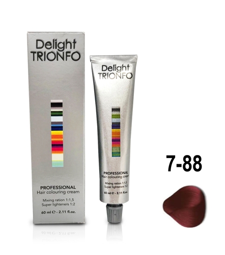 ДТ 7-88 крем-краска стойкая для волос, средне-русый интенсивный красный / Delight TRIONFO 60 мл