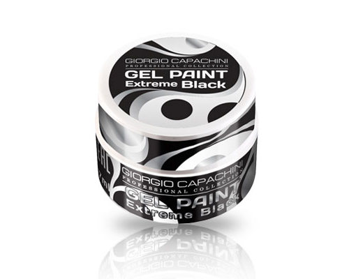 Гель-краска для дизайна ногтей, экстра черная / Extreem Black 7 мл