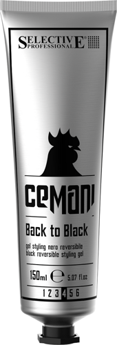 Гель со смываемым черным пигментом для укладки волос, для мужчин / CEMANI Back to black 150 мл