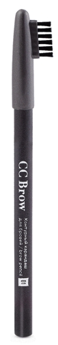 Карандаш контурный для бровей, 01 серо-черный / brow pencil СС Brow
