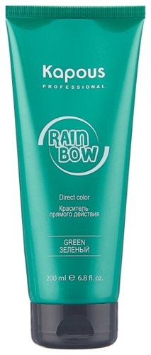 Краситель прямого действия для волос, зеленый / Rainbow 200 мл