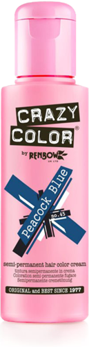 Краска для волос, морская волна / Crazy Color Peacock Blue 100 мл