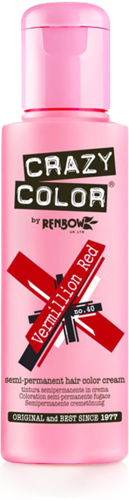 Краска для волос, темно-красный / Crazy Color Vermillion Red 100 мл