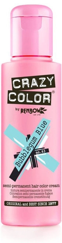 Краска для волос, жемчужно-голубой / Crazy Color Bubblegum Blue 100 мл