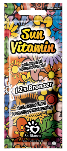 Крем с маслом арганы, витамином Е и бронзаторами для загара в солярии / Sun Vitamin 15 мл