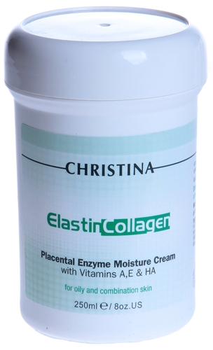 Крем увлажняющий с плацентой, энзимами, коллагеном и эластином для жирной кожи / Elastin Collagen 2
