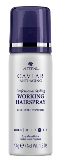 Лак подвижной фиксации с антивозрастным уходом / Caviar Anti-Aging Working Hairspray mini 50 мл