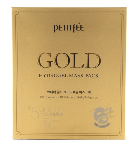 Маска гидрогелевая с коллоидным золотом для лица / Hydrogel Mask Pack 5 шт