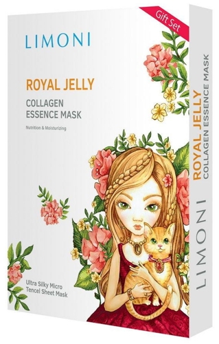 Маска тканевая питательная с пчелиным маточным молочком и коллагеном для лица / Royal Jelly Collage