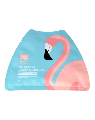 Маска тканевая увлажняющая антиоксидантная для всех типов кожи Фламинго / Lovely Care  30 г