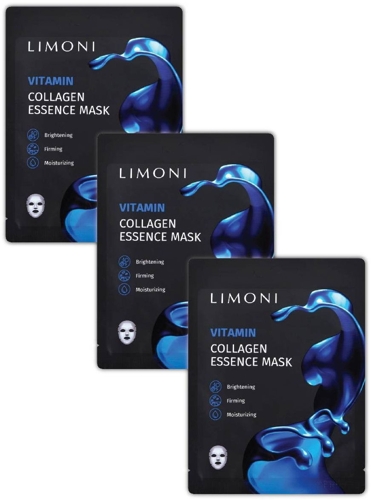 Маска тканевая витаминизирующая с коллагеном для лица / Vitamin Collagen Essence Mask Set 3*23 г