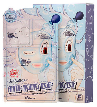 Маска трехступенчатая омолаживающая для лица / Anti-Aging EGF Aqua Mask Pack 10 шт