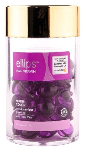 Масло для питания и сохранения блеска окрашенных волос, фиолетовые капсулы / Nutri Color 50 шт (45 