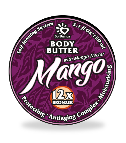 Масло твердое с маслом манго, маслом карите и бронзаторами для загара в солярии / Mango 150 мл