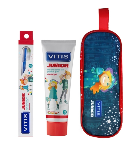 Набор детский в мягком пенале (зубная паста 75 мл, зубная щетка мягкая) Junior Kit